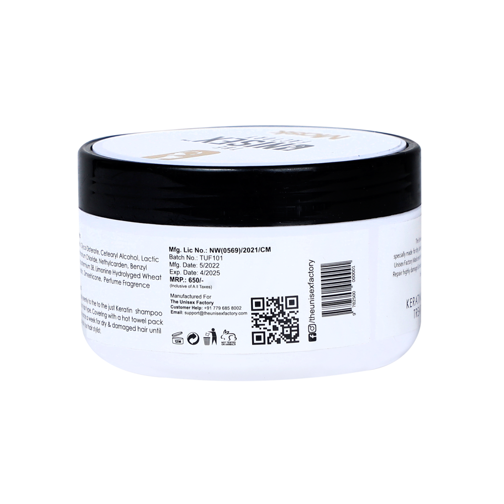 Keratin wheat protien mask
